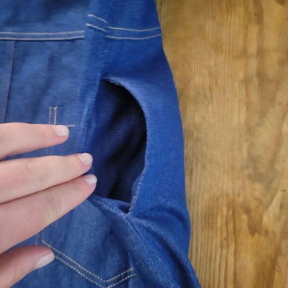 Vintage Heavyweight Deep Blue Denim Dress - Picture 7 of 16